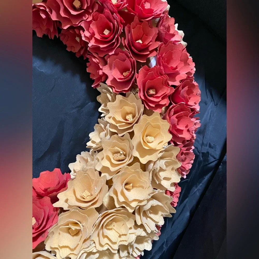 Handmade Sola Wood Wreath with Jute Hanging Rope